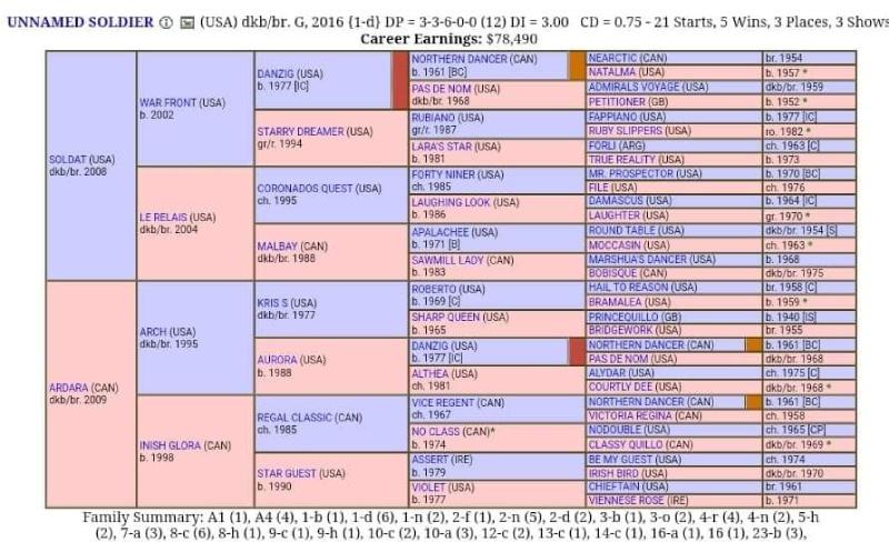 Unnamed Soldier pedigree